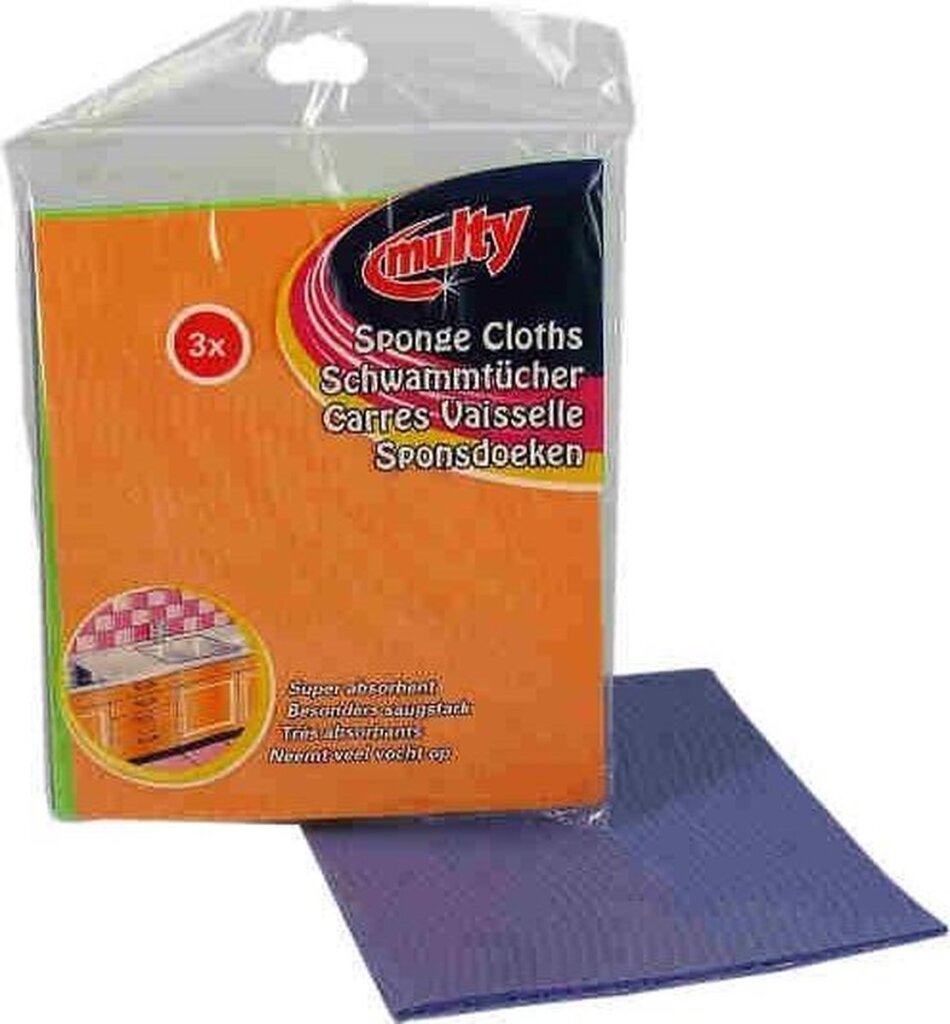 Viacúčelové špongiové utierky - 3 kusy