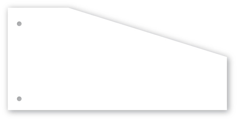 Kangaro 07070-09-TR Separačný pásik 2-dierový trapézový 180gr RC biely