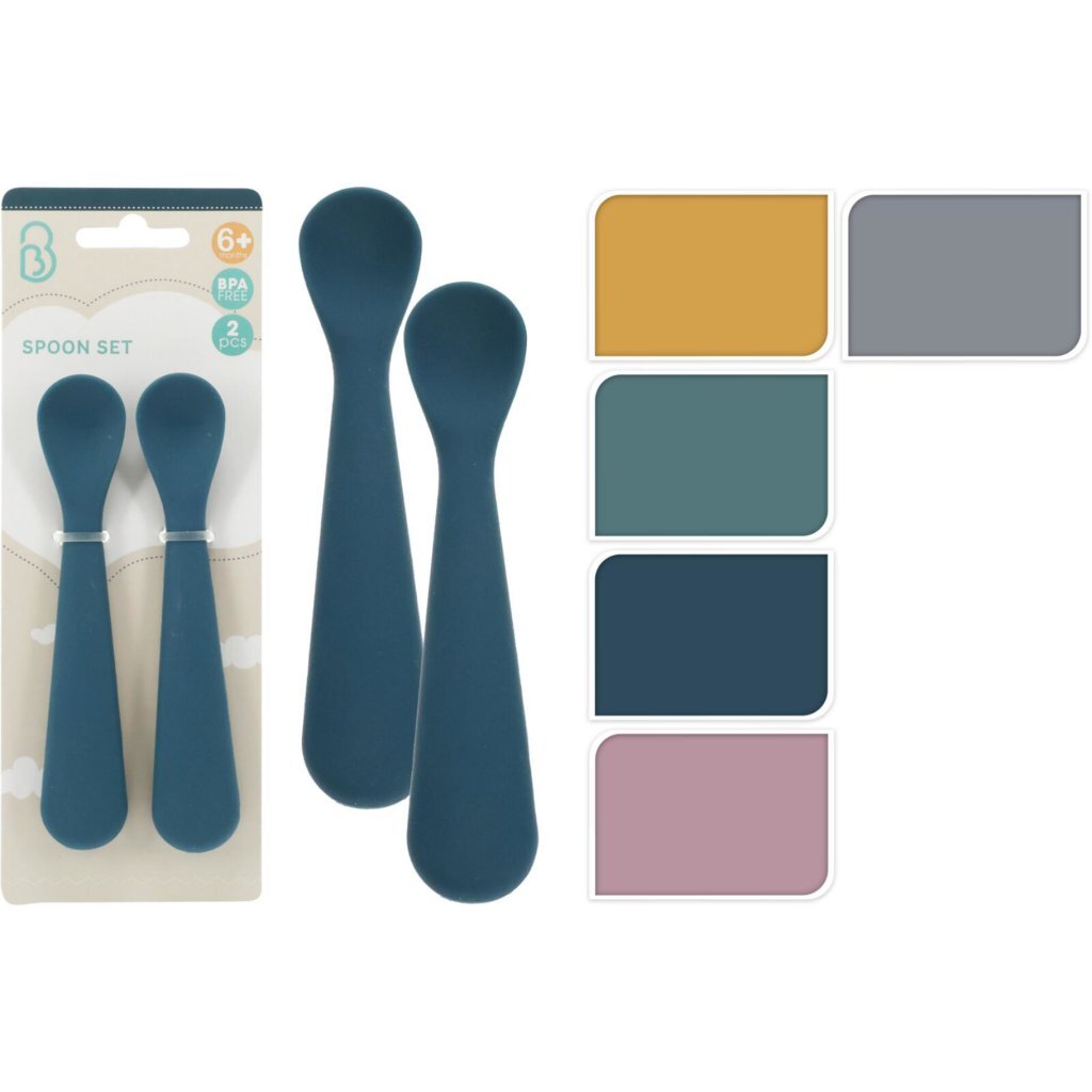 Silikónové lyžičky 2 kusy, rôzne farby