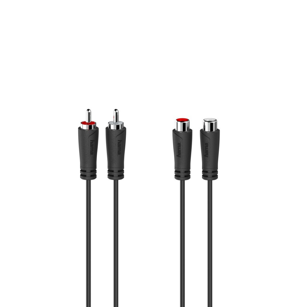 Predlžovací audio kábel Hama 2 RCA zástrčky - 2 RCA spojky 1,5 m