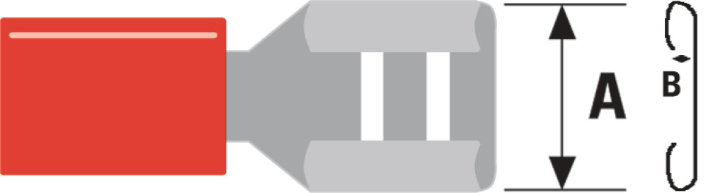 Káblové oká Valueline St-065, červené, 100 ks