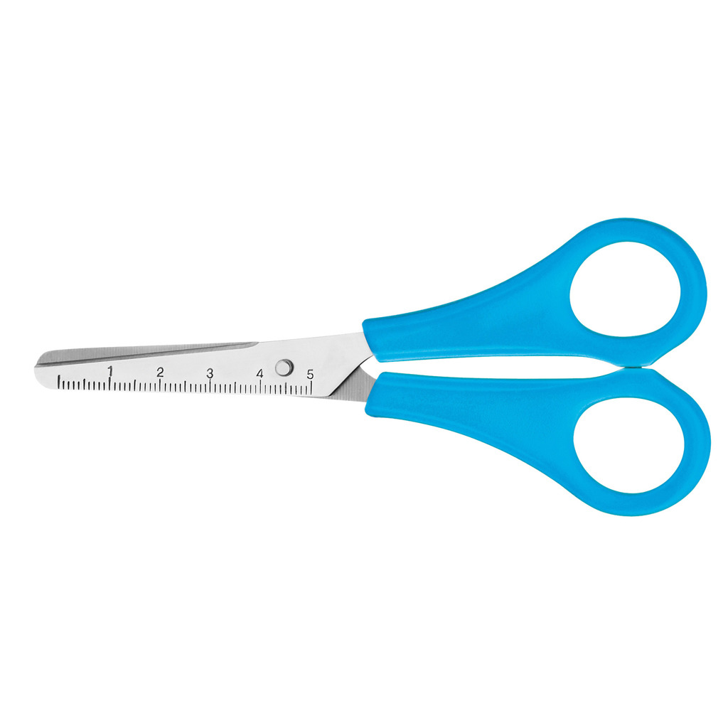 Detské nožnice Westcott s okrúhlym hrotom, modré