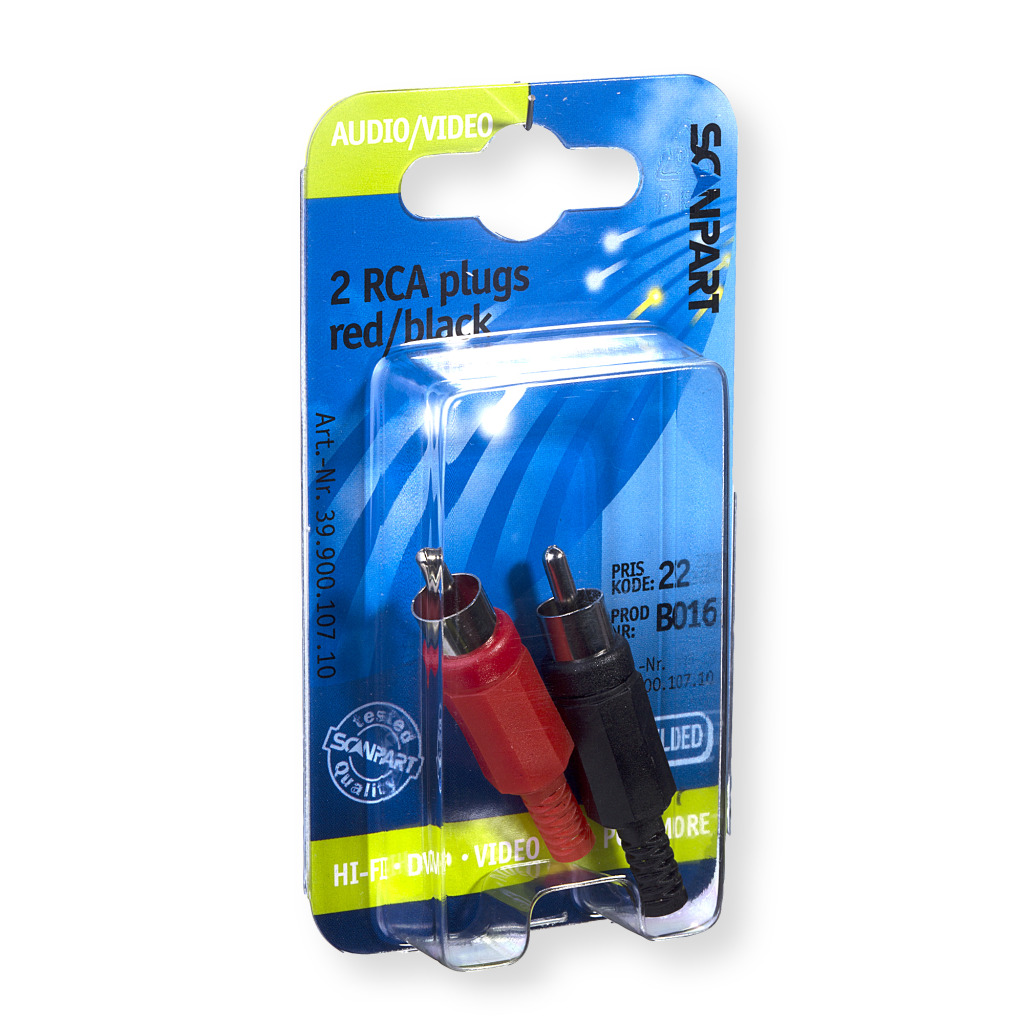 Zástrčky Scanpart Tulip R/čierne A2