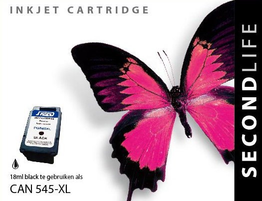 Kazeta Kangaro SL-11011201 SecondLife Canon PG 545 XL čierna