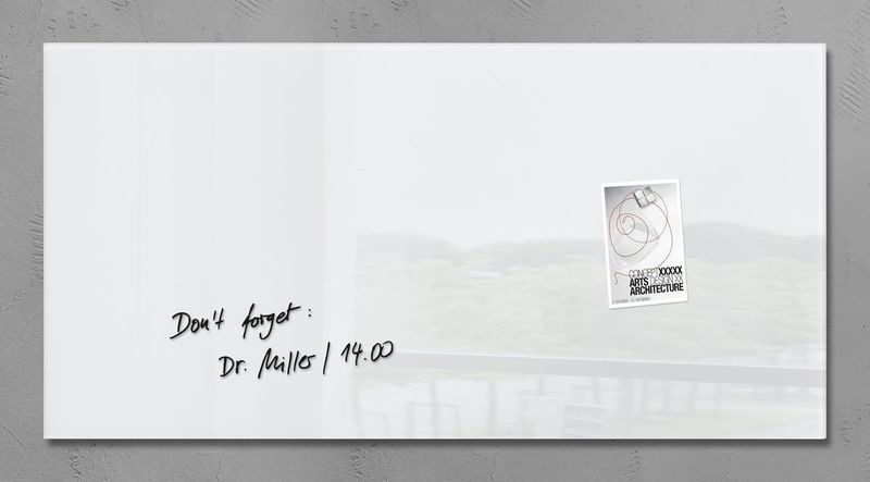 Sigel SI-GL146 Sklenená magnetická tabuľa Artverum 910x460x15mm biela