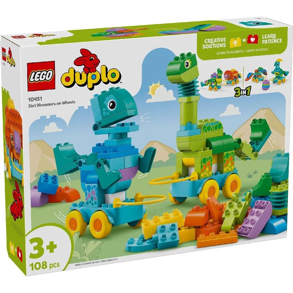 Lego Duplo 10451 3 v 1 Dinosaury na kolieskach