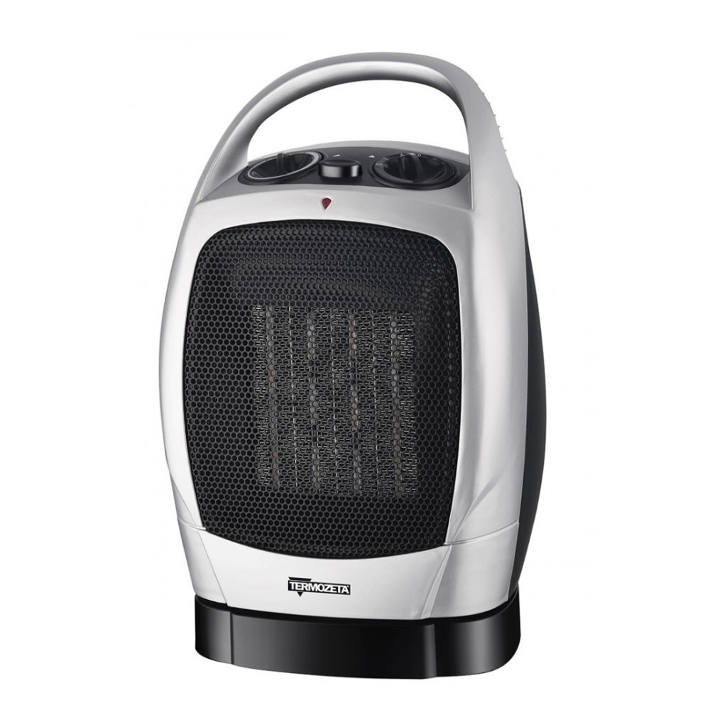Termozeta oscilačný keramický ohrievač s ventilátorom 1500 W strieborný/čierny