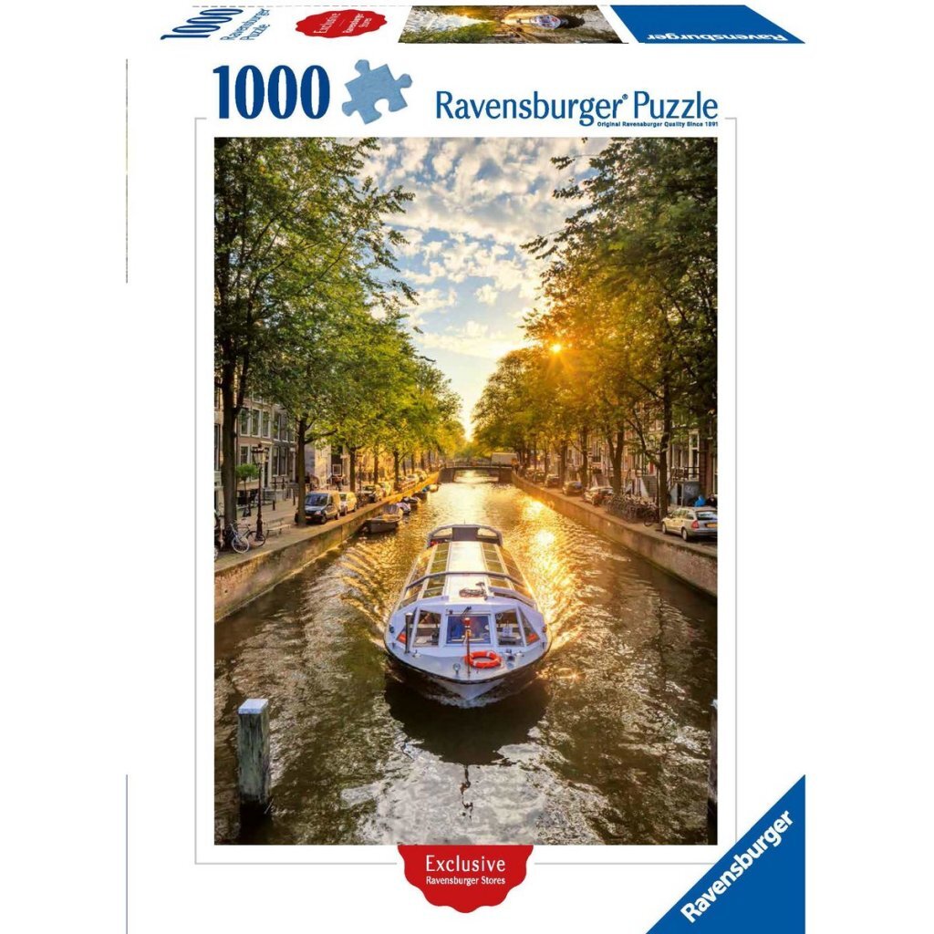 Ravensburger Puzzle Plavba po Amsterdamskom kanáli 1000 dielikov