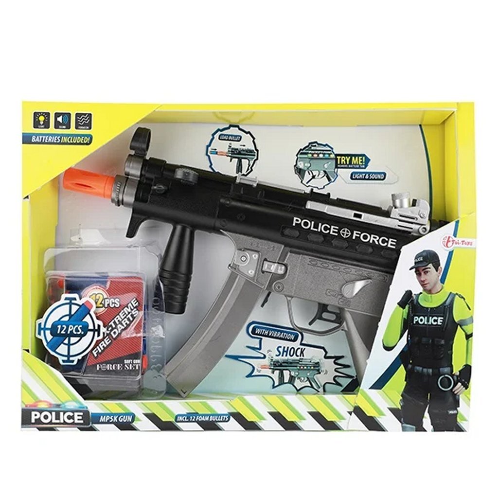 Toi-Toys Police Blaster + Svetlo a zvuk + 12 šípok