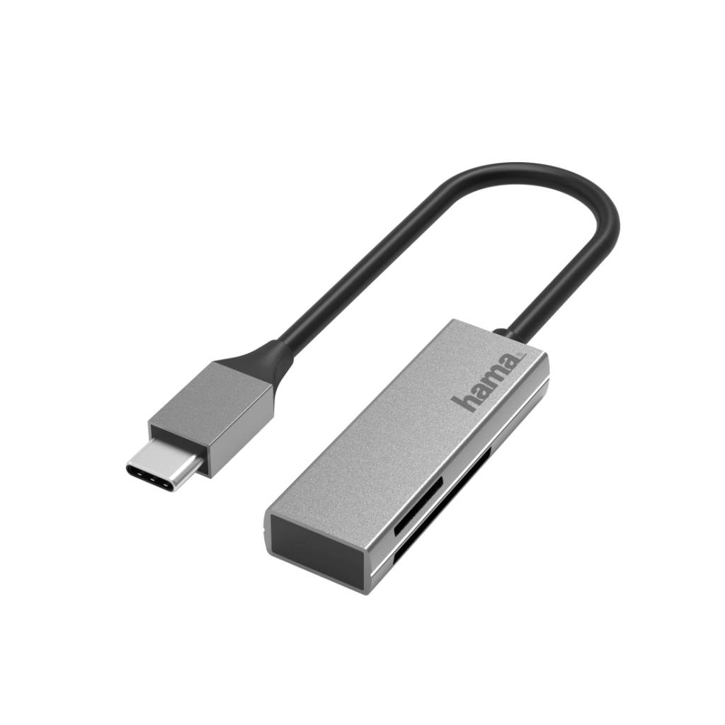Čítačka kariet Hama USB-C USB 3.0 SD/microSD Alu