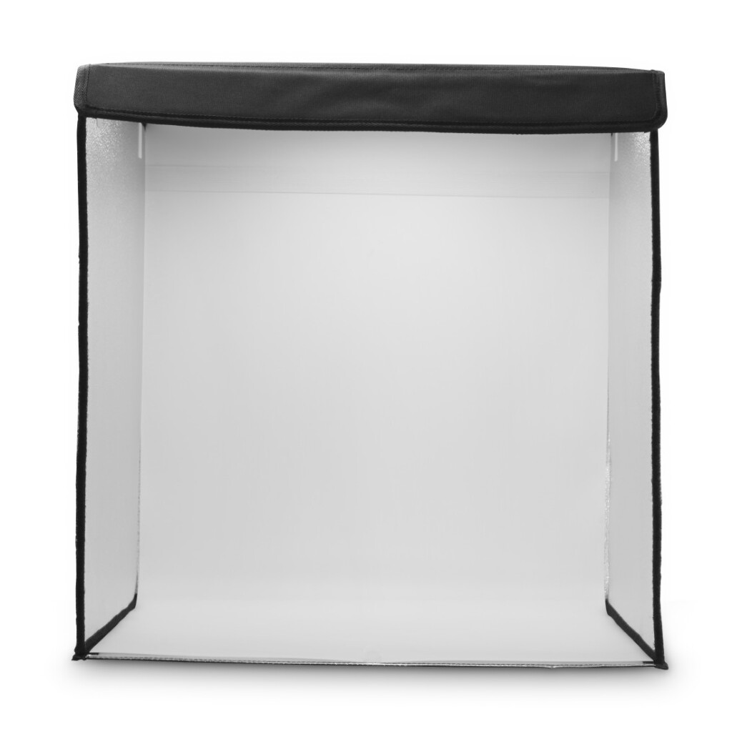 Hama ToGo skladacie mini fotoštúdio + LED kruhová lampa 50x50 cm čierna/biela