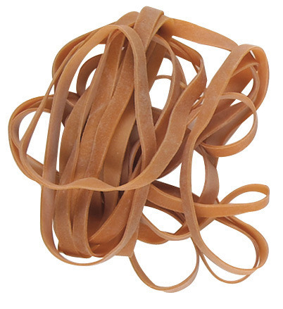 Gumičky Alco AL-754N 100x5 mm 500 gramov v krabičke, prírodné