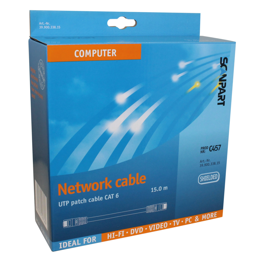 Sieťový kábel Scanpart Cat6 (UTP) 15,0 m