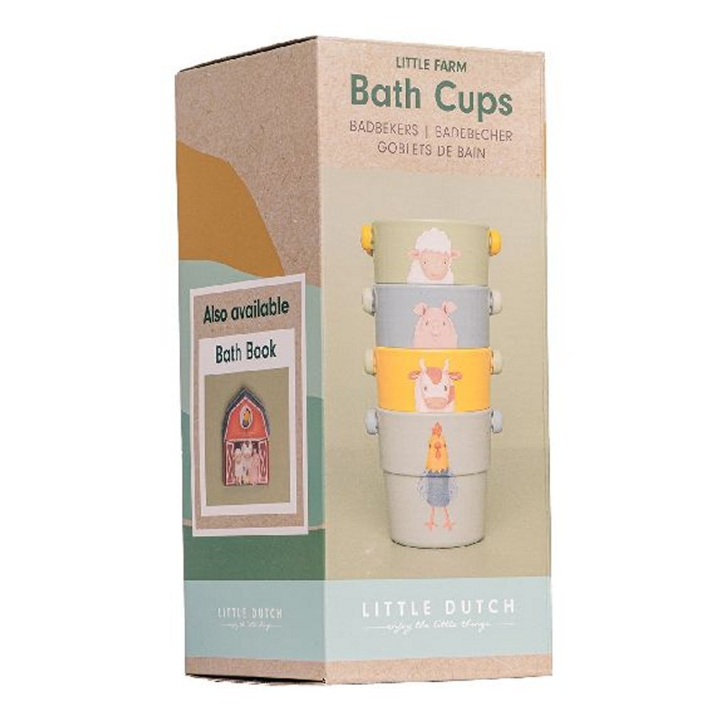 Kúpeľové poháre Little Dutch Farm 4 kusy