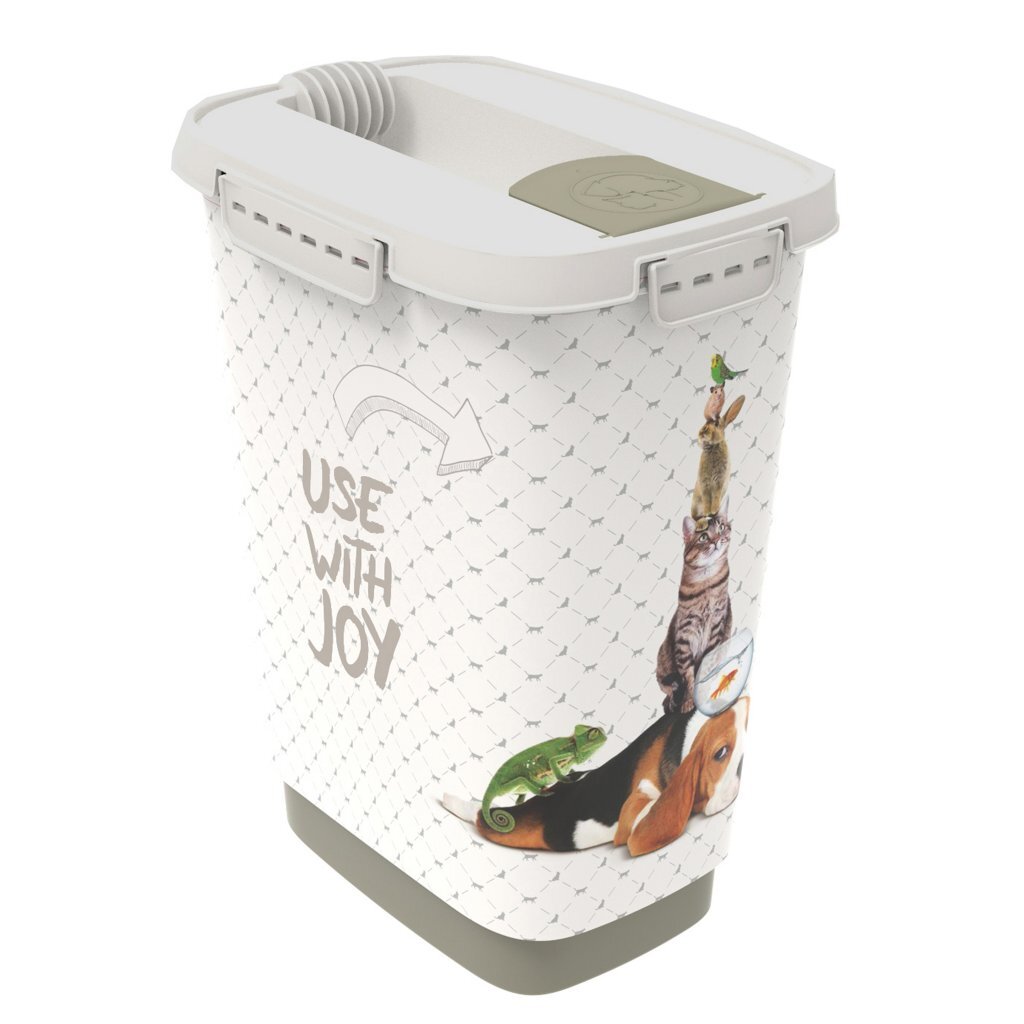 Nádoba na krmivo pre domáce zvieratá Rotho Cody 10 l, cappuccino/piesok