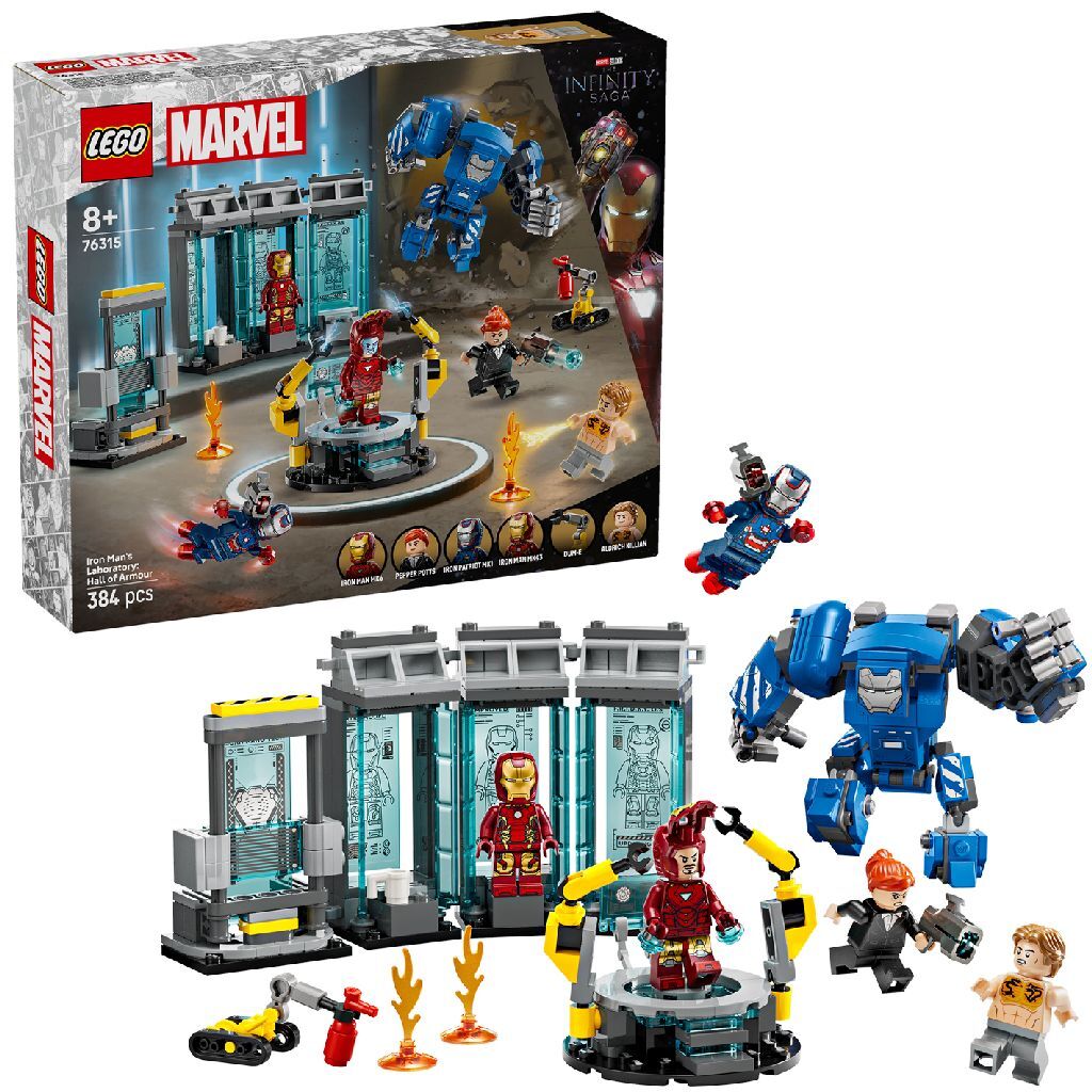 Lego Super Heroes 76315 Marvel Iron Manovo laboratórium