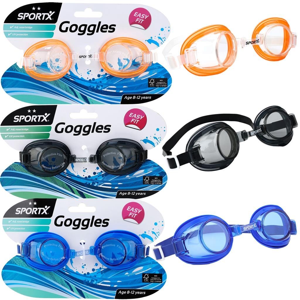 Plavecké okuliare SportX Junior 2 hviezdičky, rôzne farby