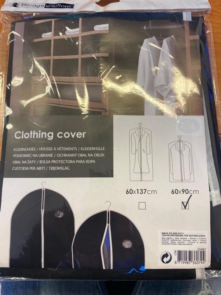 Poťah na odev so zipsom 1 kus