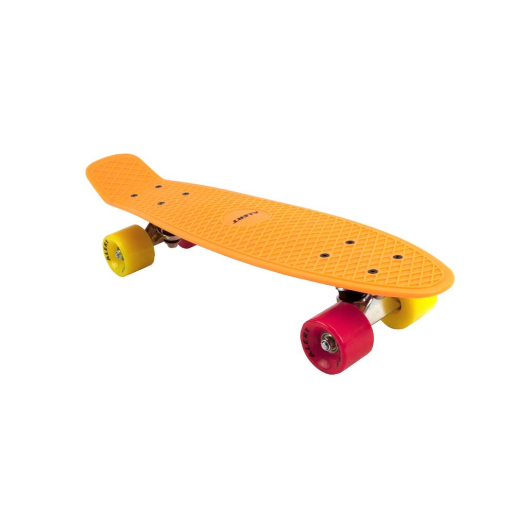 Skateboard Alert 55 cm neónovo oranžový