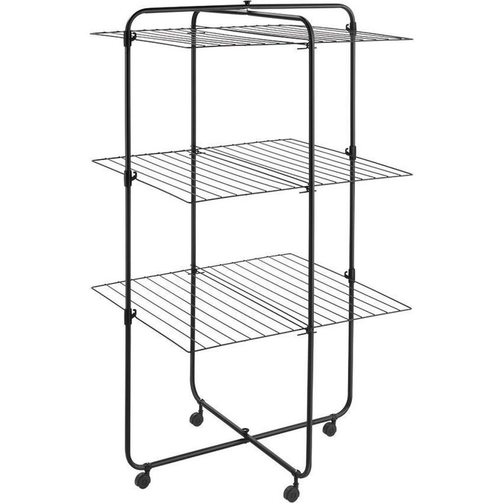 Sušiak na bielizeň Metaltex Dijon, 3-poschodový, 33 m, 64x72x123 cm, čierny