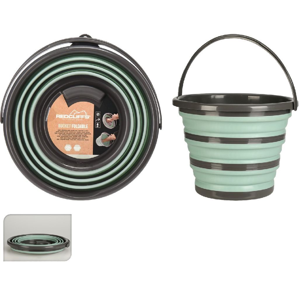 Skladacie vedro Redcliffs 10 l zelené/sivé