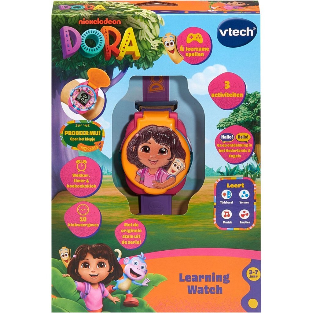 Vzdelávacie hodinky VTech Dora + svetlo a zvuk