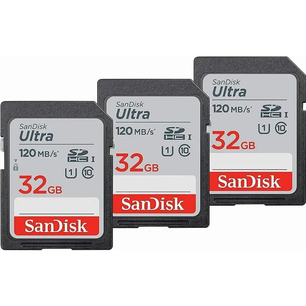 Pamäťová karta Sandisk SDHC Ultra 32GB 120MB/s CL10, 3 ks
