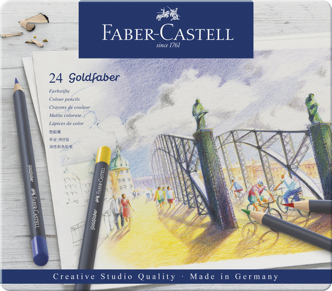 Farebné ceruzky Faber-Castell FC-114724 Goldfaber, 24 kusov