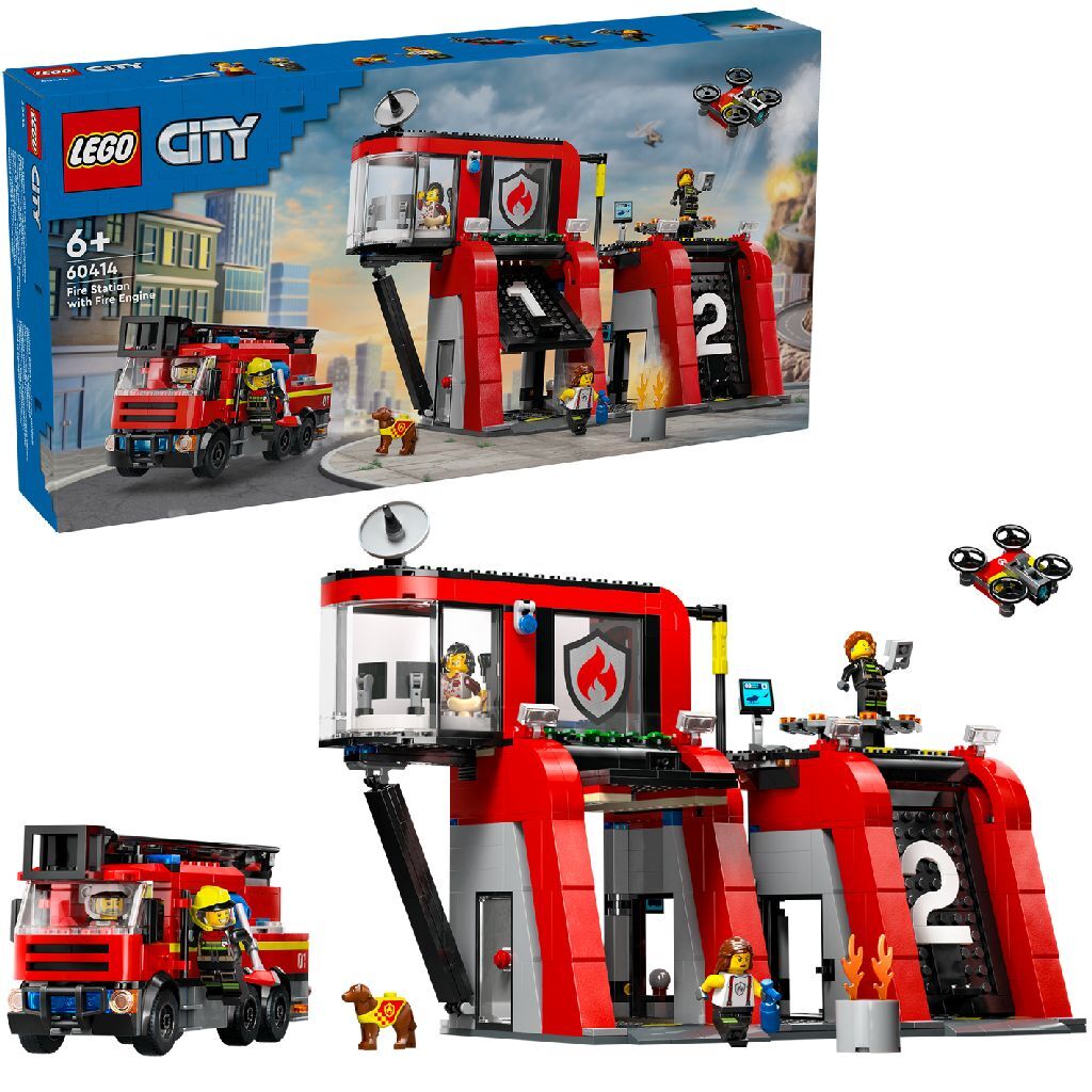 Lego City 60414 Hasičská stanica a hasičské auto