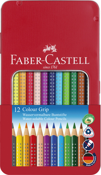 Farebné ceruzky Faber-Castell FC-112413, kovové puzdro A, 12 kusov