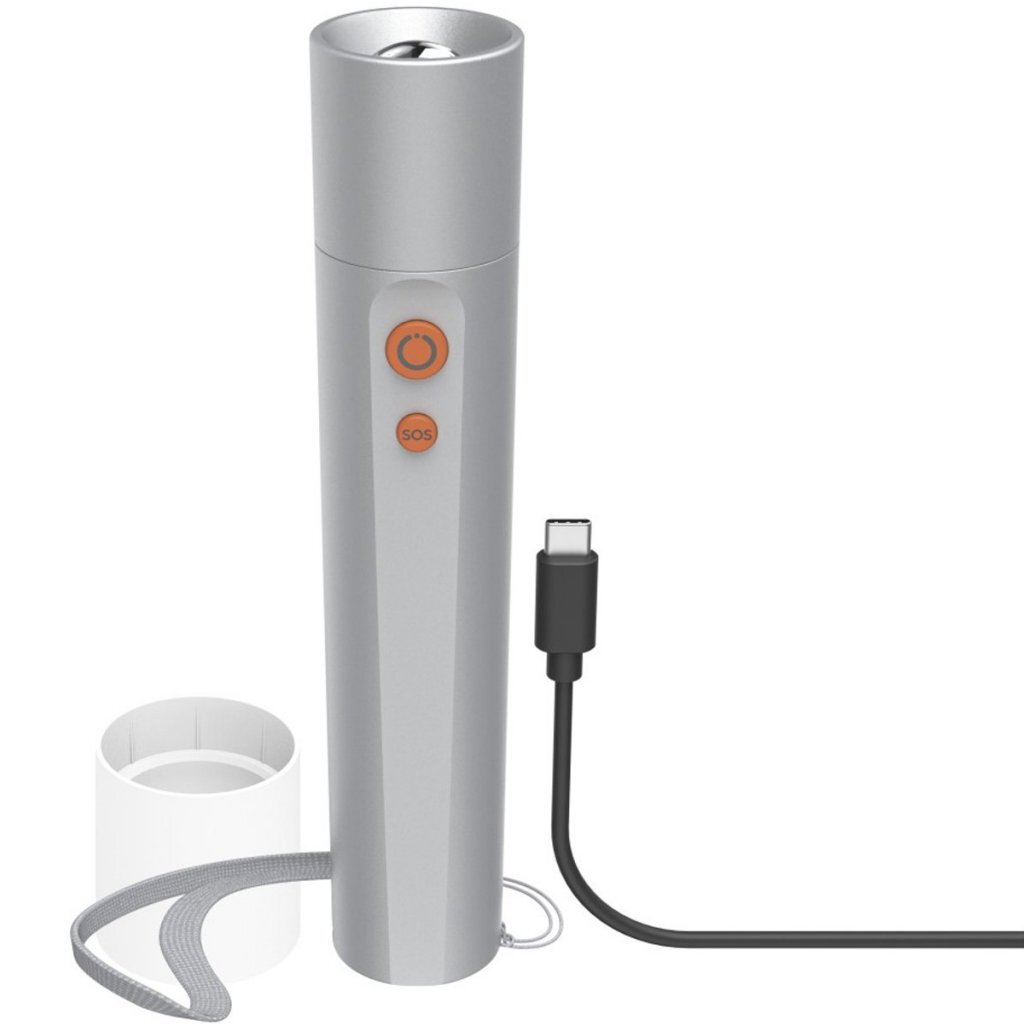 Hama FL350-C LED svietidlo nabíjateľné 4 režimy + SOS hliník