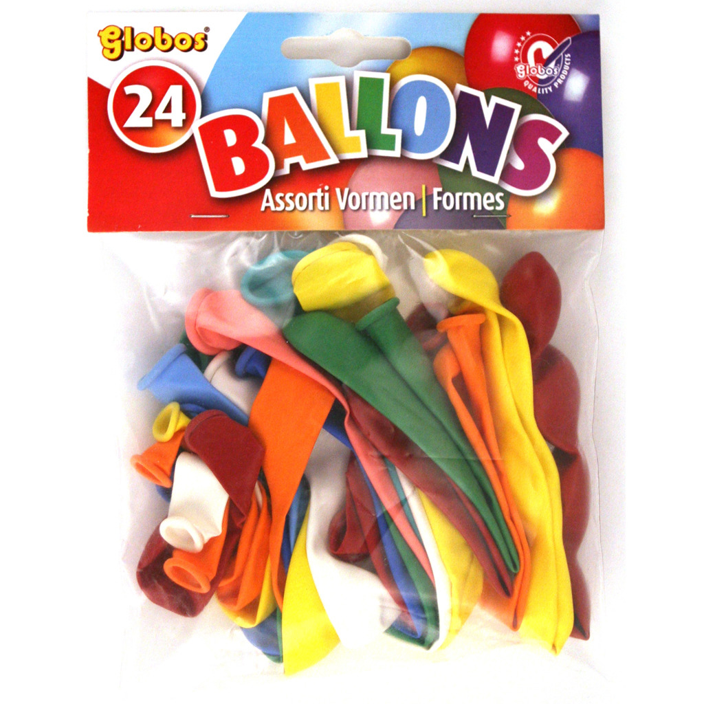 Balóny Globos rôznych tvarov 24 kusov