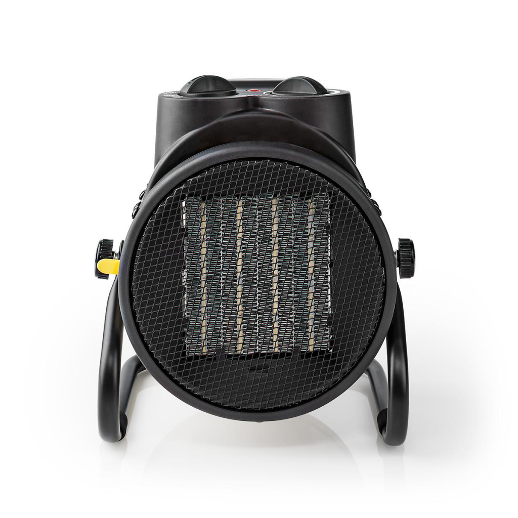 Nedis HTIF20FYW Priemyselný keramický ohrievač s ventilátorom, termostat, 3 nastavenia, 2000 W, žltý