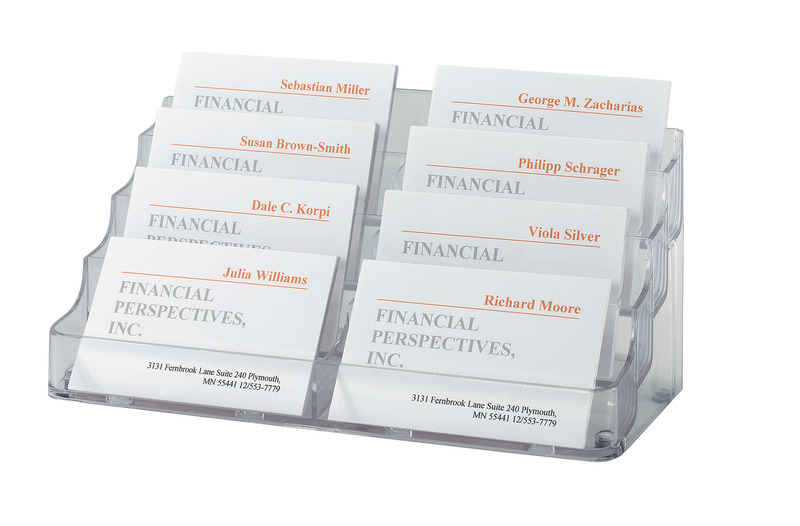 Priehľadné puzdro na vizitky Sigel SI-VA138 s 8 priehradkami