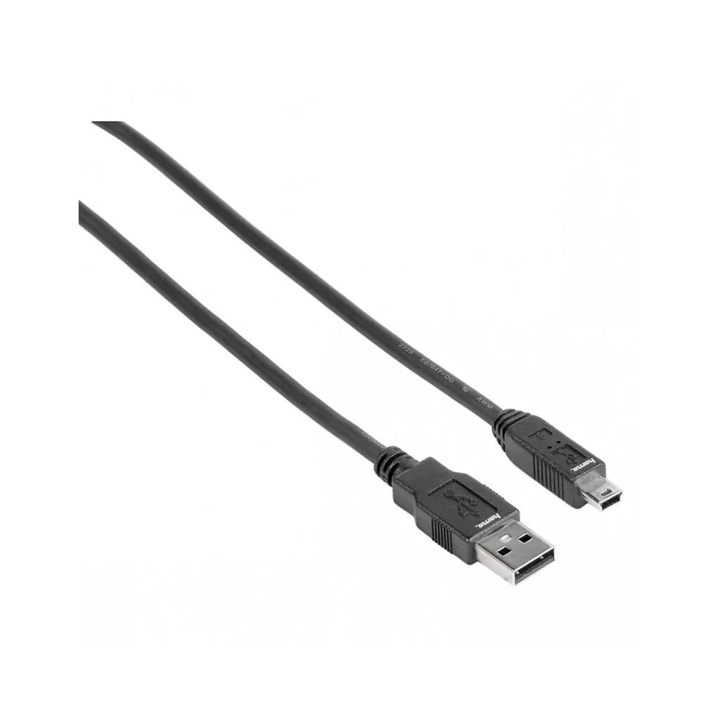 Kábel Hama USB A-Mini USB B 180 cm čierny