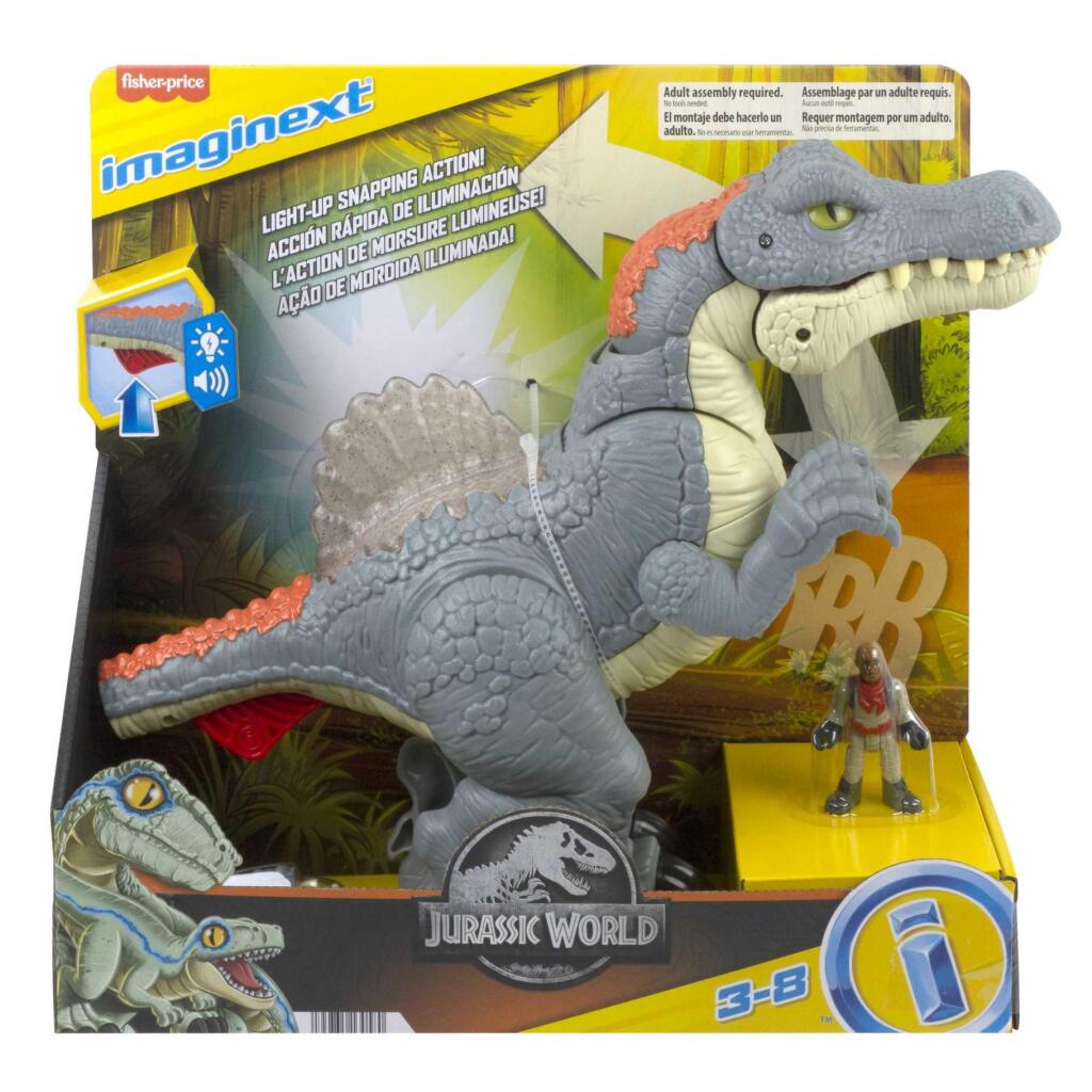 Fisher Price Imaginext Jurský svet Ultra Snap Spinosaurus + svetlo a zvuk