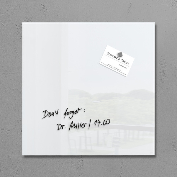 Sigel SI-GL158 Sklenená magnetická tabuľa Artverum 300x300x15mm biela