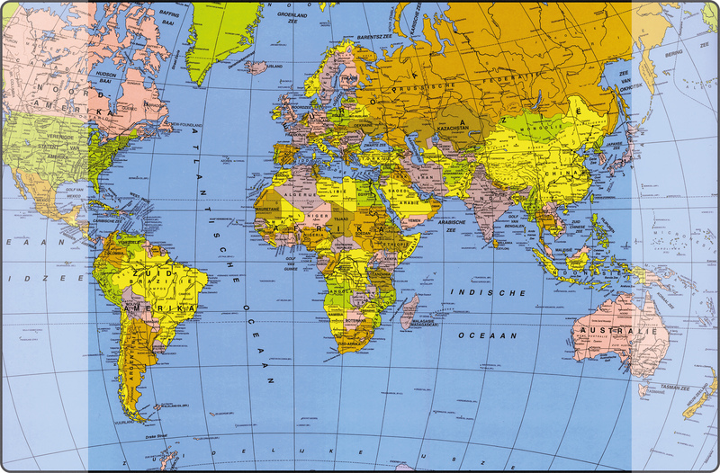 Podložka pod stôl Kangaro K-0014W501 579x379 mm s mapou sveta