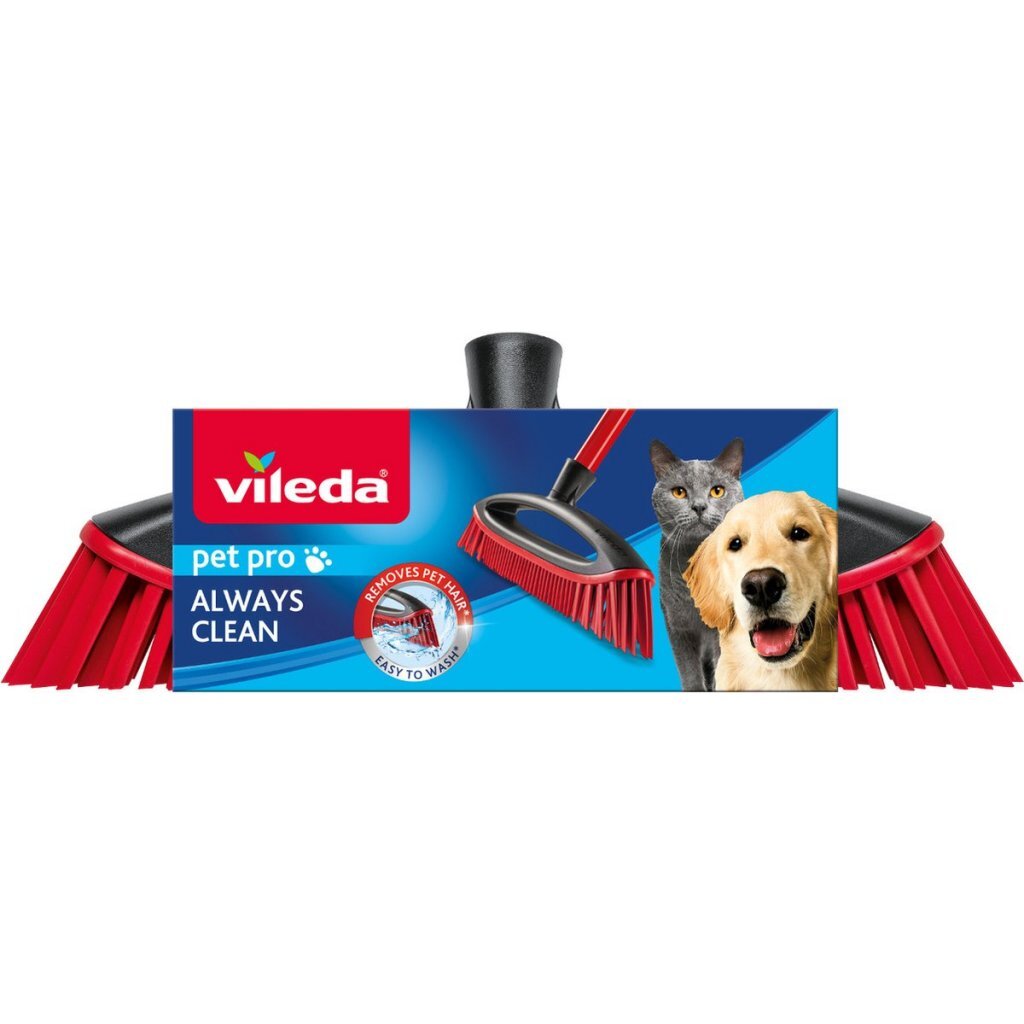 Vileda PetPro Always Clean kefa na metlu čierna/červená