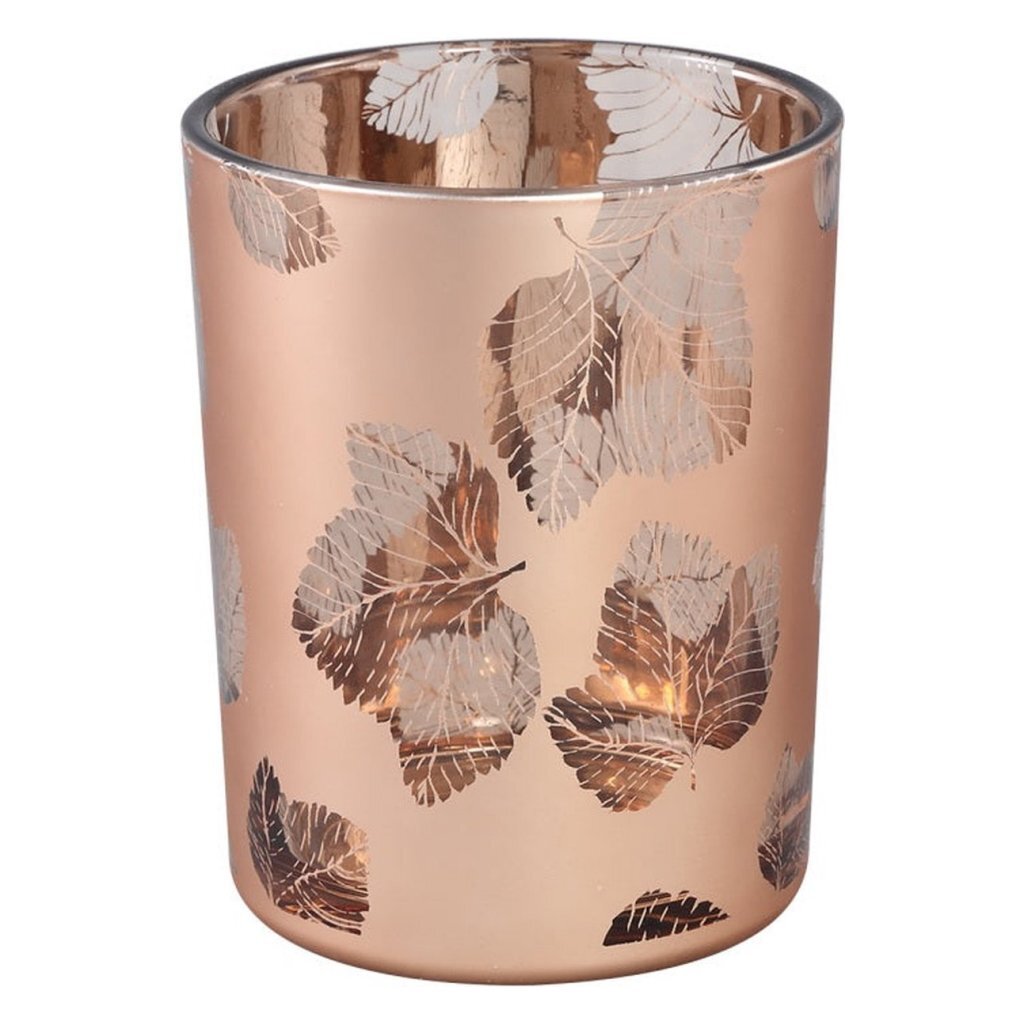 Sklenený lampáš PTMD Mexxy 10x12 cm bronzový