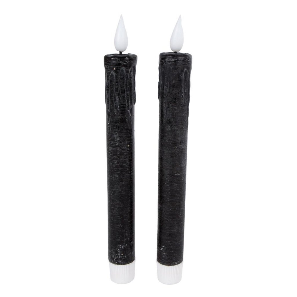 LED sviečky + diaľkové ovládanie 2 kusy čierne