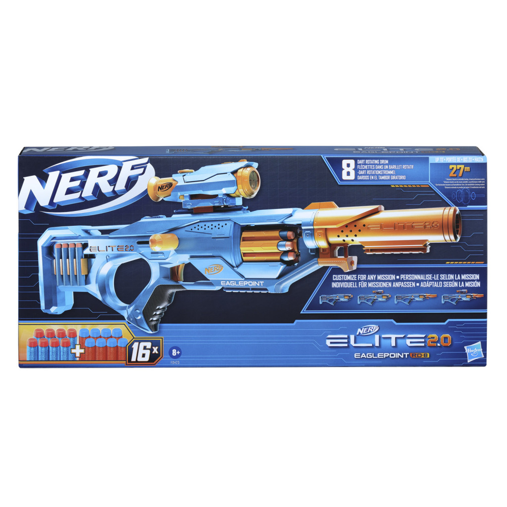 Nerf Elite 2.0 Eaglepoint RD8 Blaster + 16 šípok