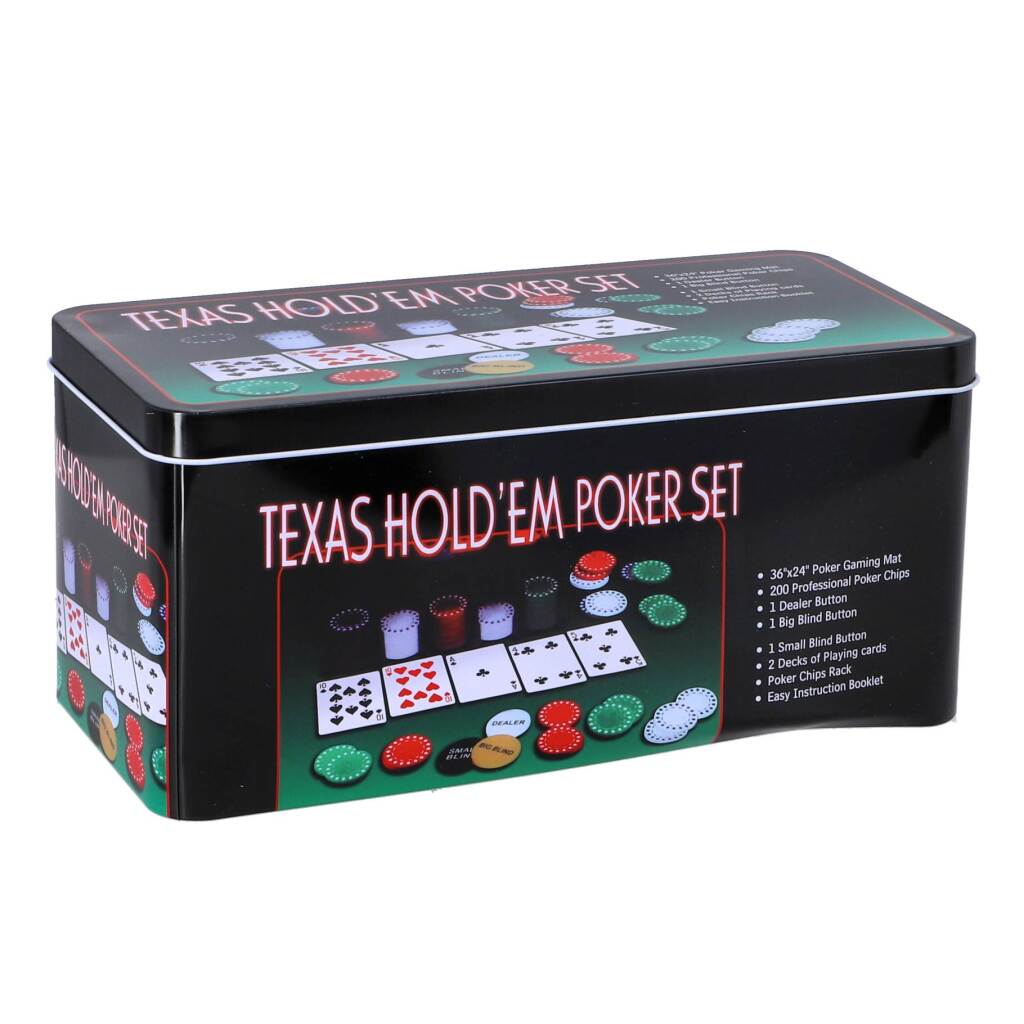 Sada pokrových kariet v plechovke, 200 kusov