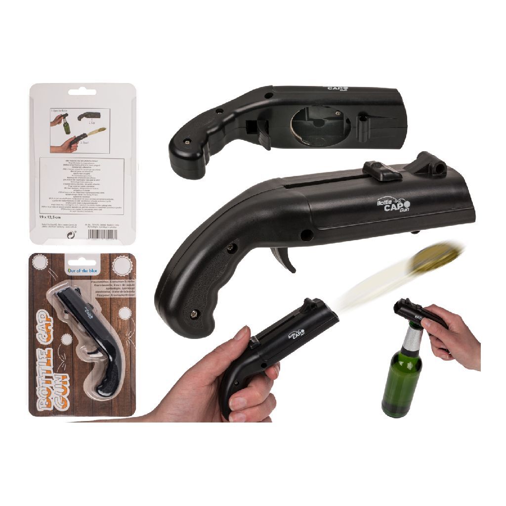 Pištoľ s uzáverom fľaše, čierna