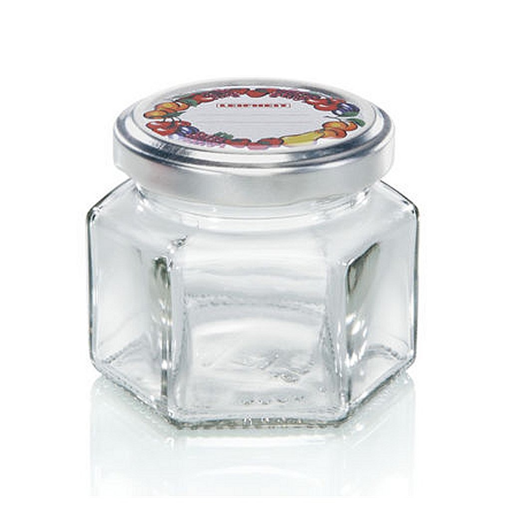 Leifheit 3209 Pohár na džem šesťhranný 106 ml sklo/strieborný