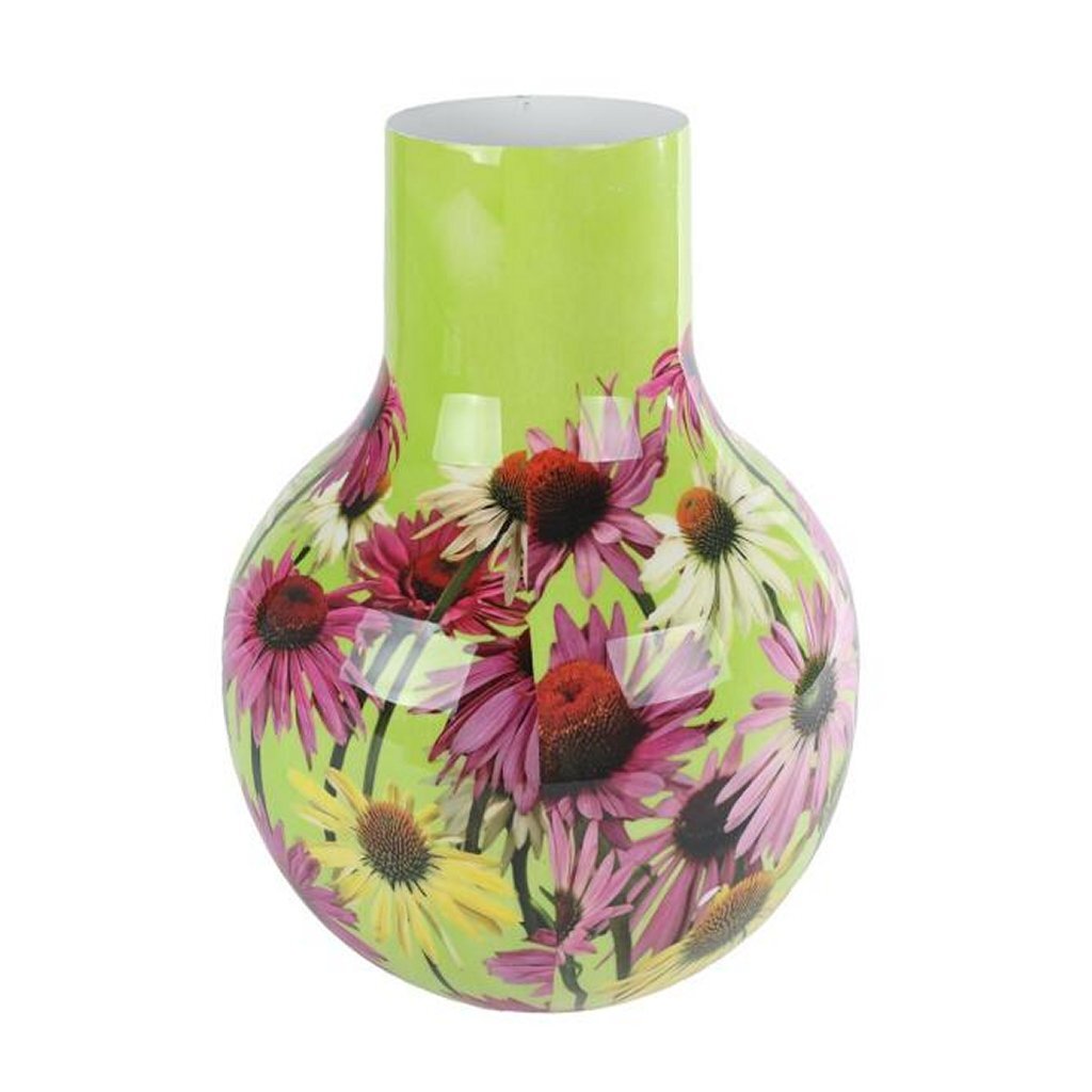 Váza Slnečný klobúk 22x22x30 cm Kov/Zelená