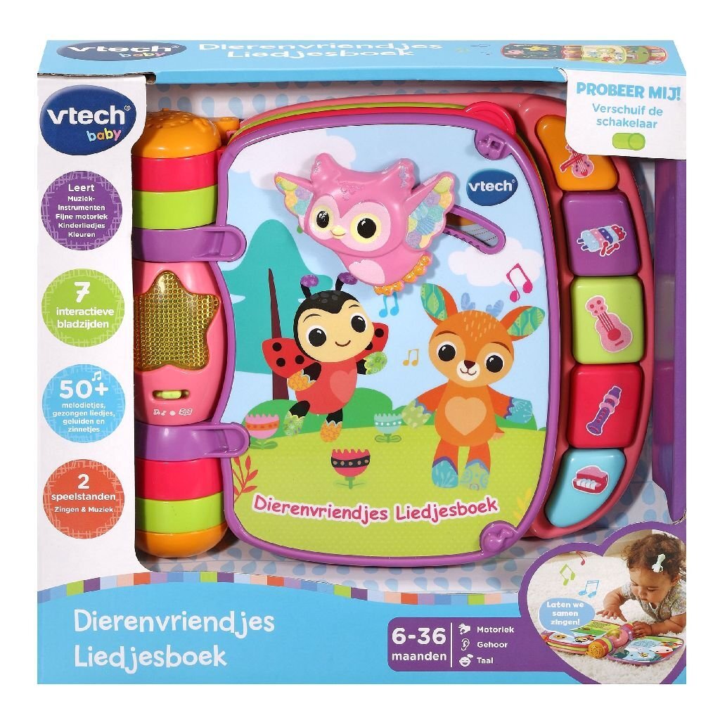 Spevník VTech Animal Friend + svetlo a zvuk ružový