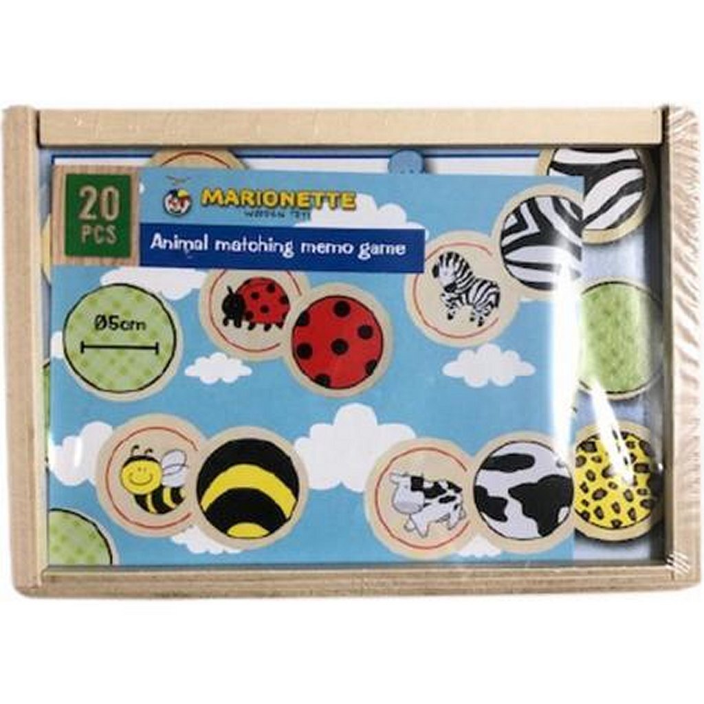 Drevená pexeso hra Marionettewood, 20 dielikov