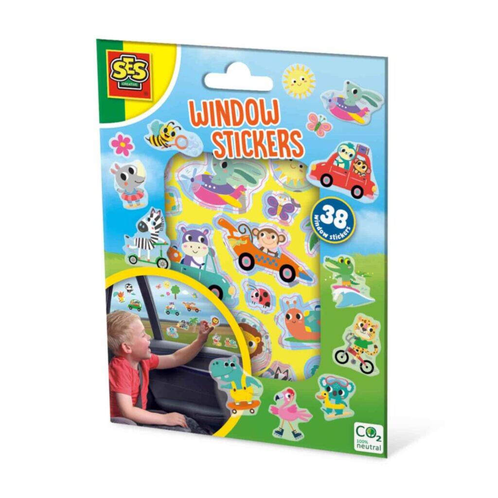 SES Kreatívne nálepky na okná Vozidlá 38 kusov