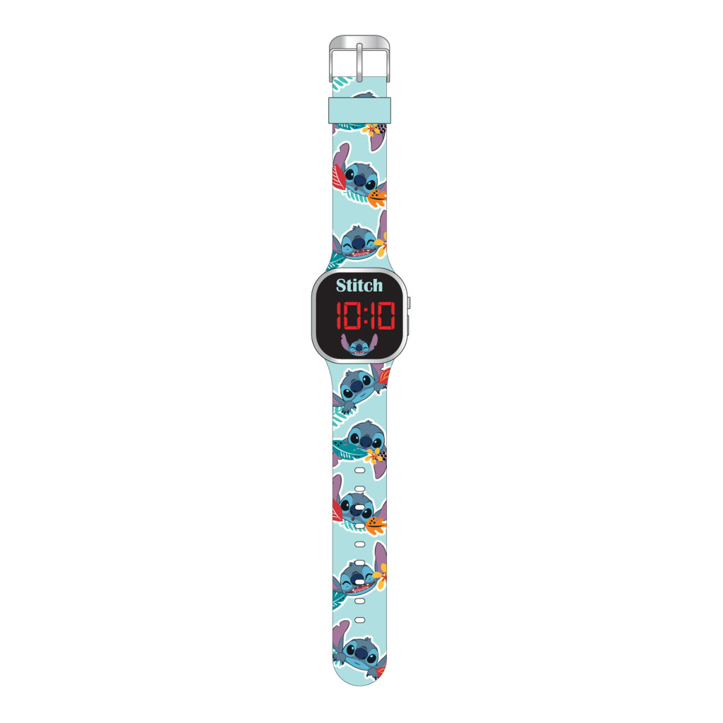 LED hodinky Disney Stitch tyrkysové
